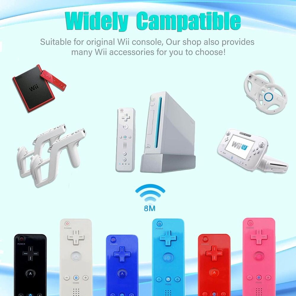 Motion Plus Wii Controllers 2Pack Nunchucks, Wii Remote Controllers Wii, Wii U - Picture 3 of 6
